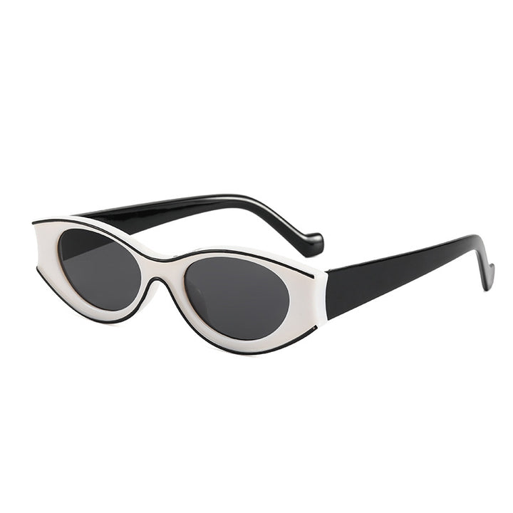 Women's Cat-Eye Sunglasses with Contrasting Frame Design Bowlift