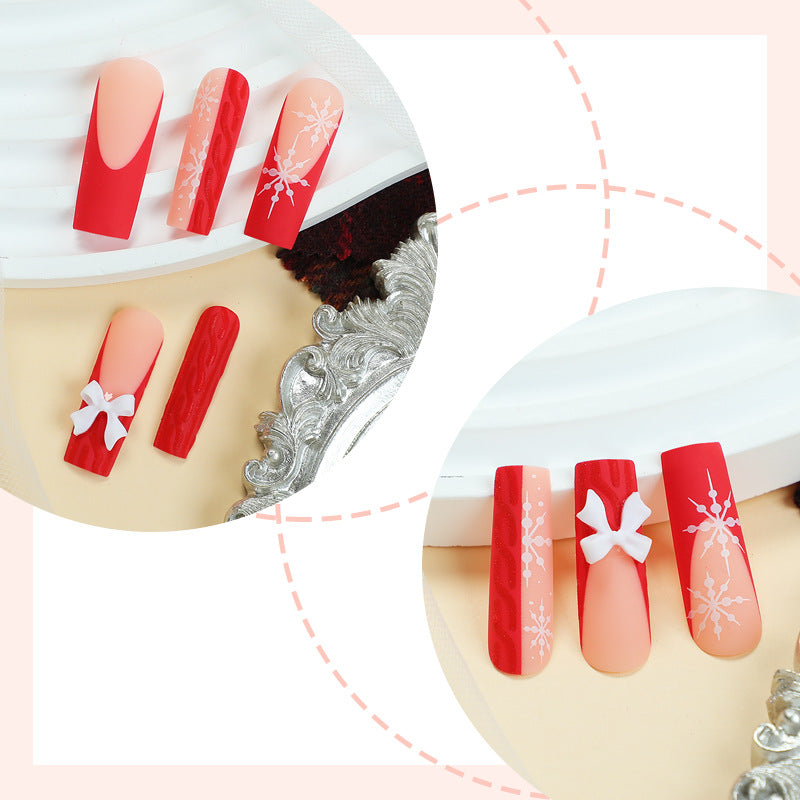 Themed Holiday Press-On Nail Set Bowlift