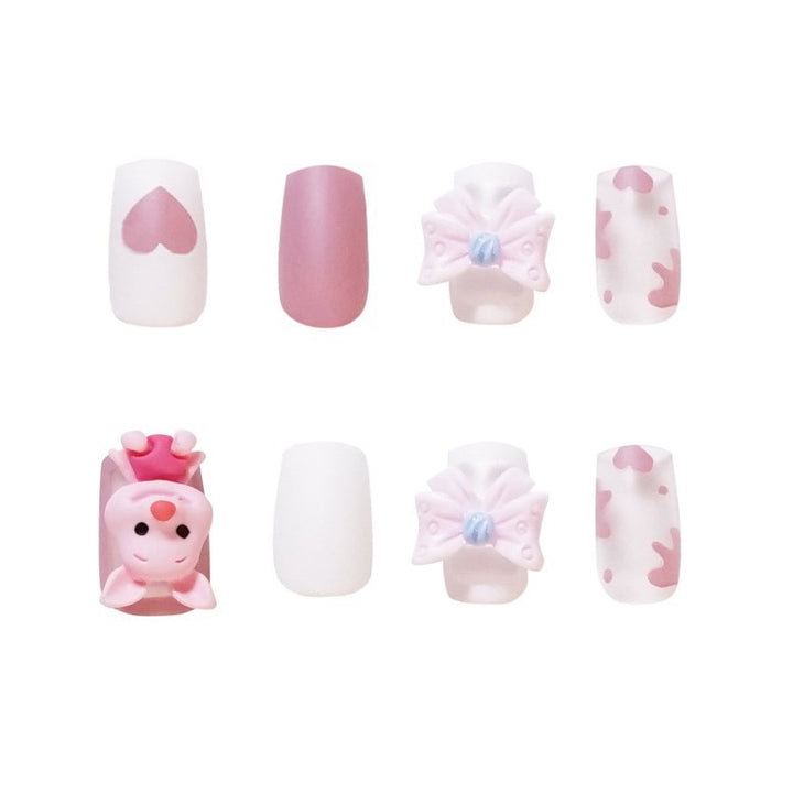 Artificial nail art with playful animal design Bowlift
