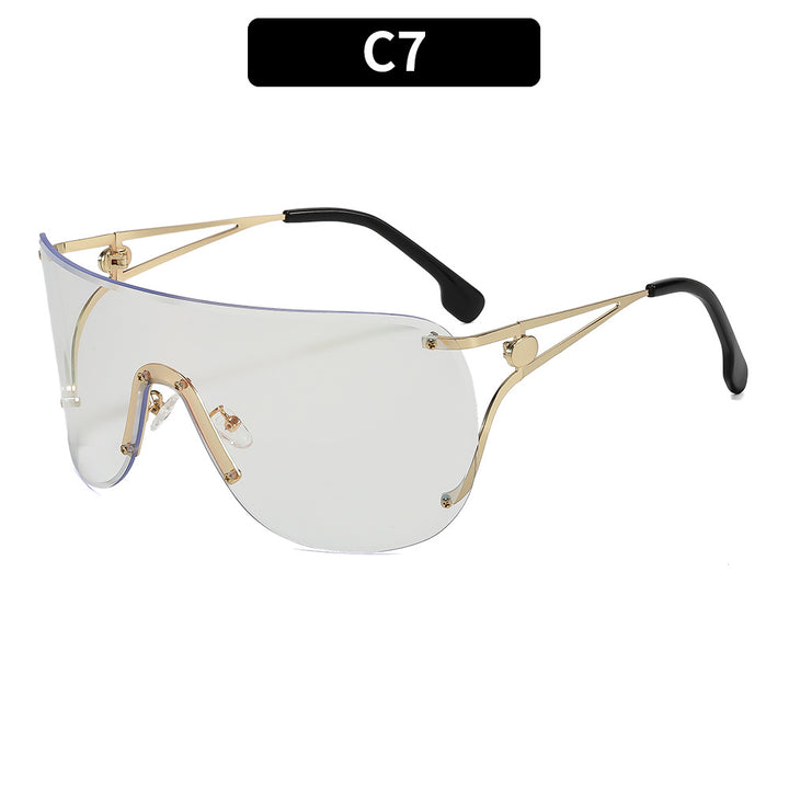 Women's visor-style sunglasses with elegant metal frame Bowlift