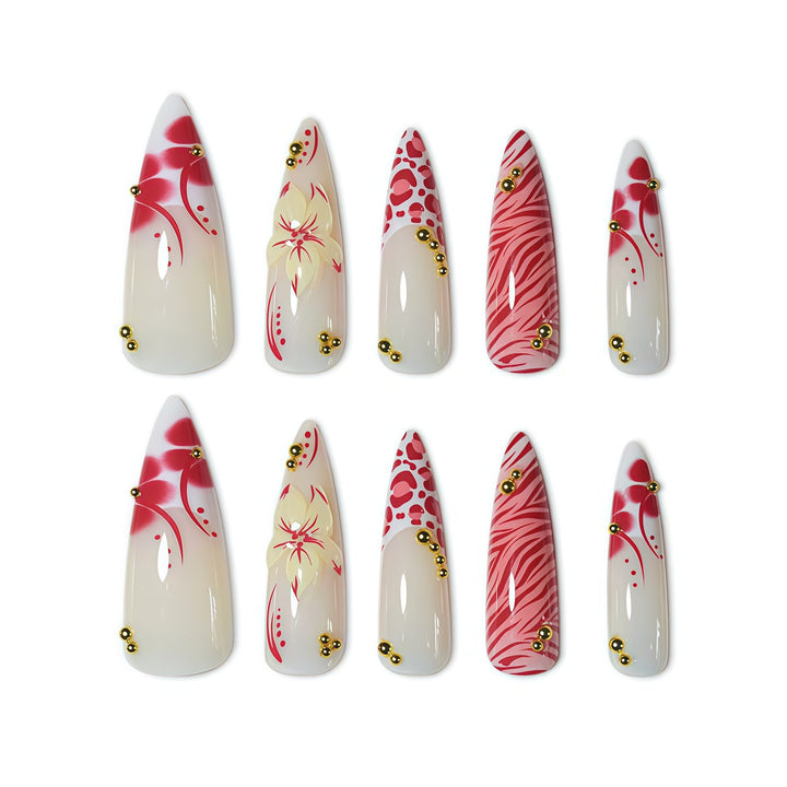 Artistic Stiletto Nail Art Bowlift