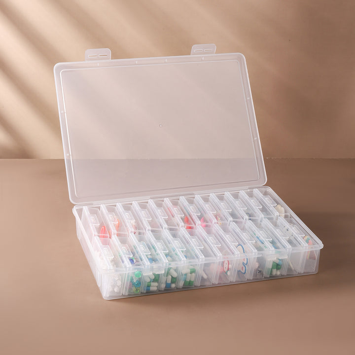 Transparent Multi-Compartment Craft Storage Box Bowlift