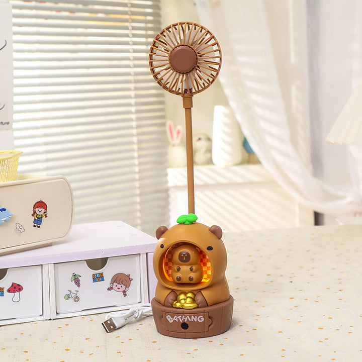 Women's Portable Mini Fan in Bear Design Bowlift