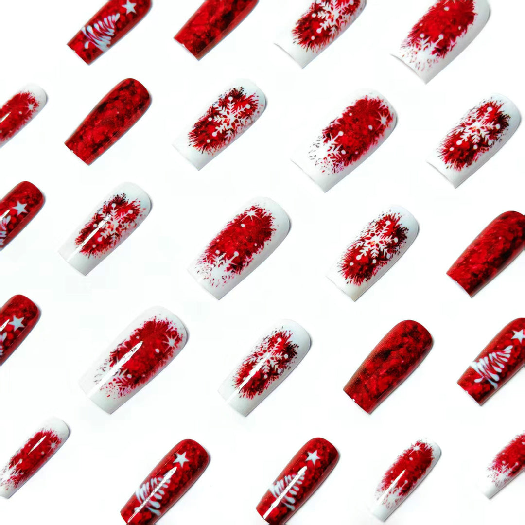 Festive Glittery Christmas Nail Art Bowlift