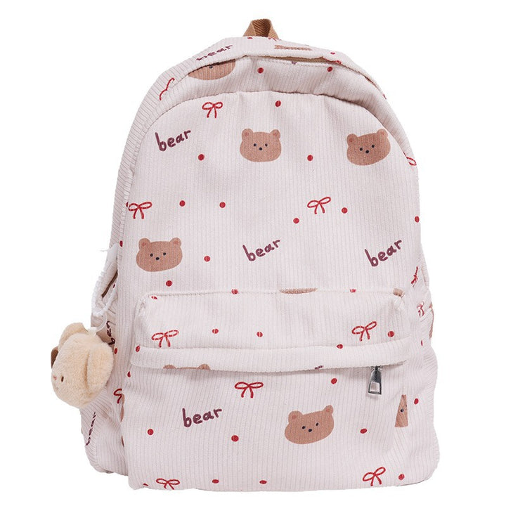 Cute Bear Print Backpack Bowlift