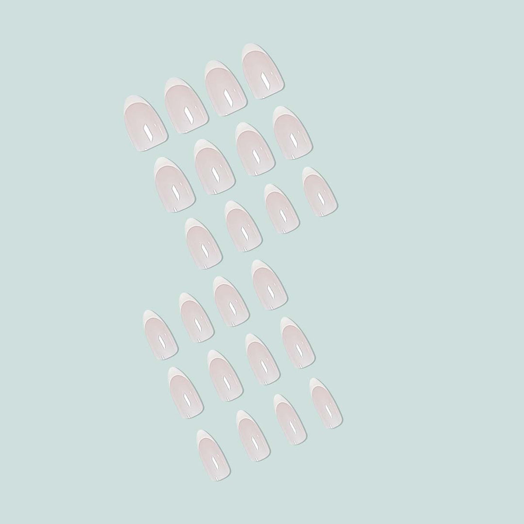 Elegant stiletto nails with French design Bowlift