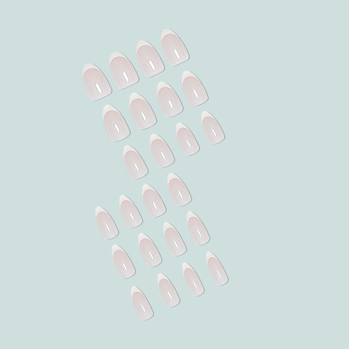 Elegant stiletto nails with French design Bowlift