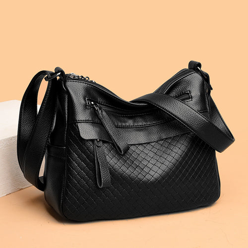 Textured Quilted Shoulder Bag Bowlift