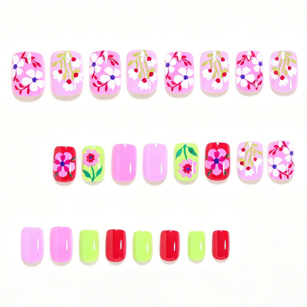 Colorful Floral Nail Art Tips Bowlift