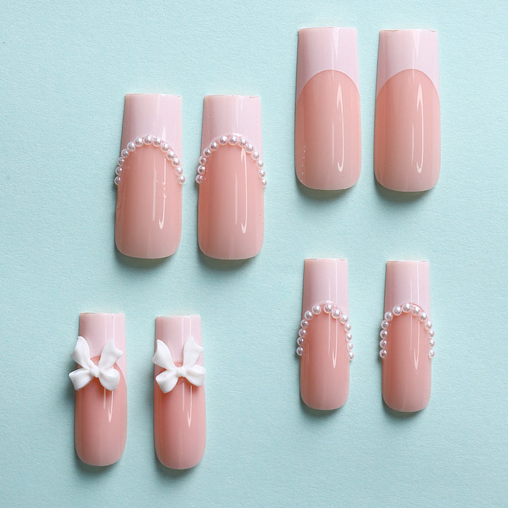 Artificial Nail Set with Elegant Decorations Bowlift