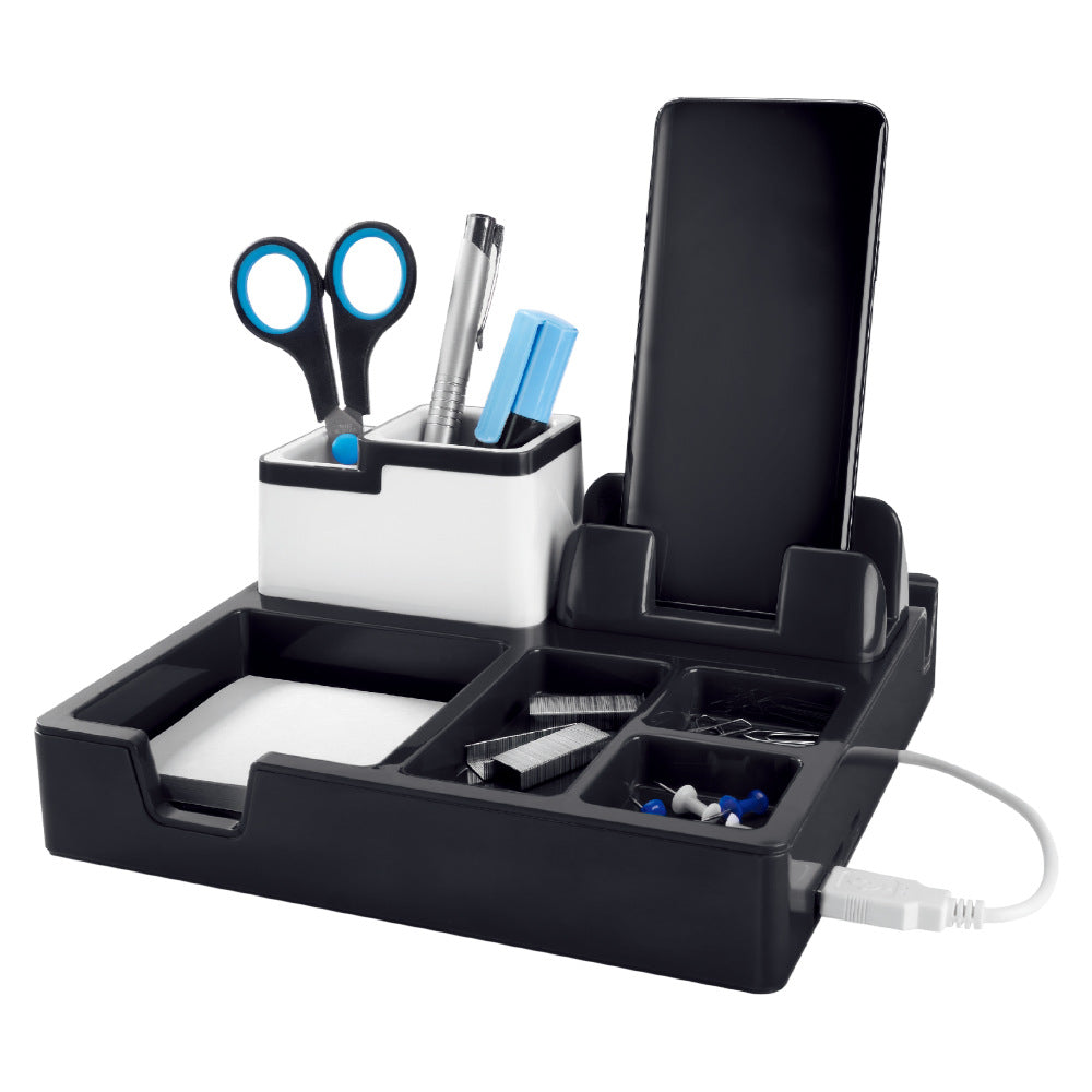 Multifunctional desk organizer with USB charging port Bowlift