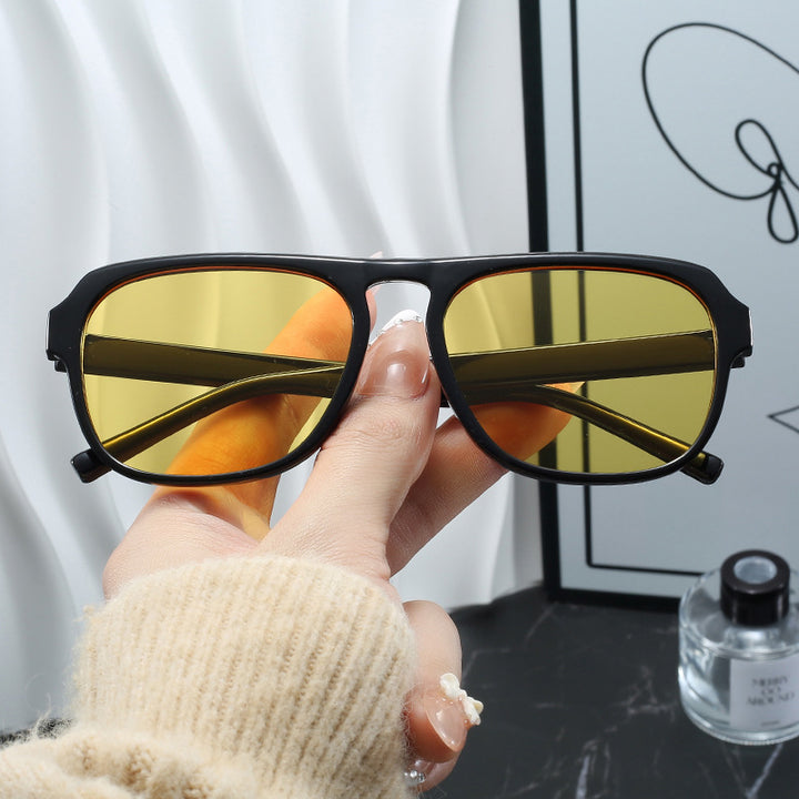 Women's modern rectangular sunglasses with polarized lenses Bowlift