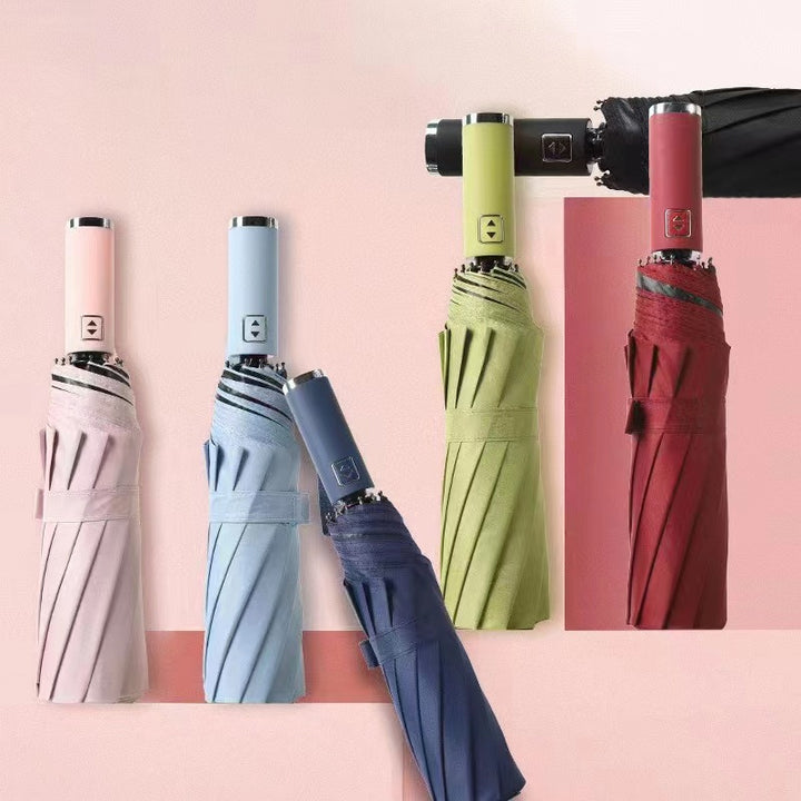 Women‘s Folding Umbrella with Innovative Wind Protection System Bowlift