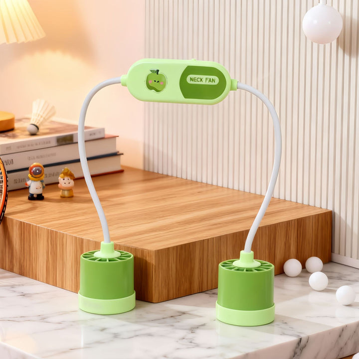 Women's Wearable Neck Fan with Flexible Hose and Animal Design Bowlift