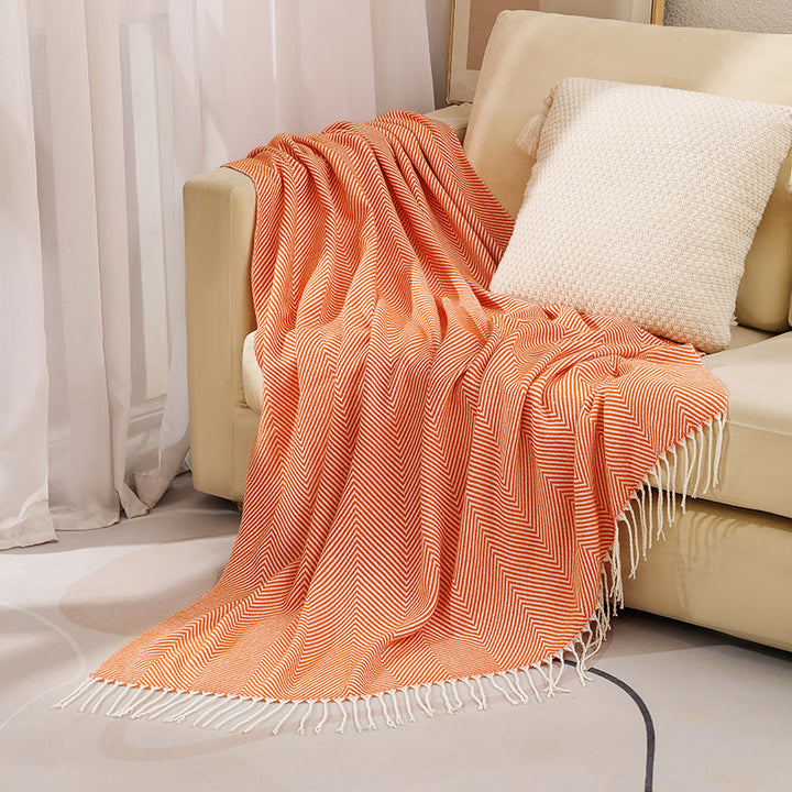 Women's stylish and soft zigzag blanket Bowlift
