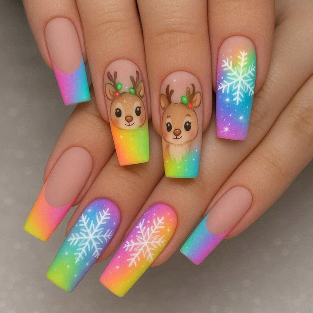 Festive Holiday Nail Art Extensions Bowlift