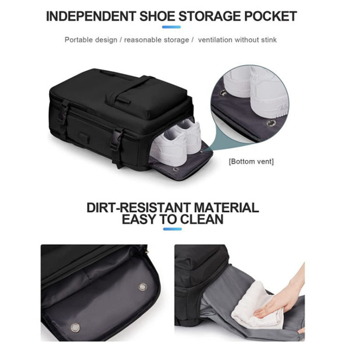 Multifunctional Travel Backpack with Insulated Laptop Compartment Bowlift