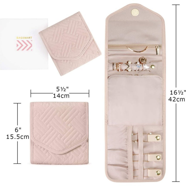 Cosmetic Organizer Bag with Foldable Design and Multiple Compartments Bowlift