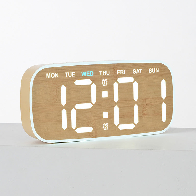 Digital Alarm Clock with Date and Day of the Week Display Bowlift