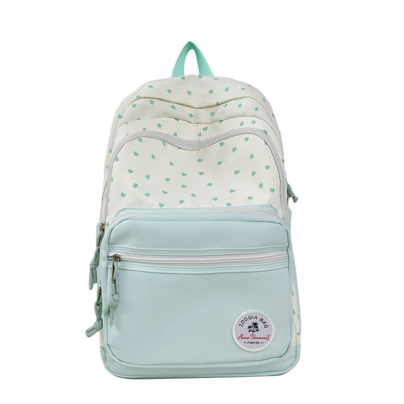 Charming Star-Patterned School Backpack Bowlift