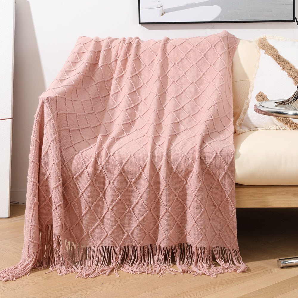 Women's elegant and cozy throw blanket with decorative pattern Bowlift