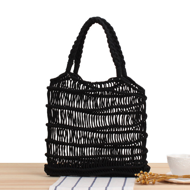 Braided tote bag with inner pouch Bowlift