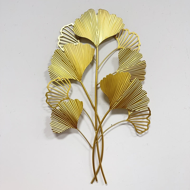 Decorative Metal Ginkgo Wall Sculpture Bowlift