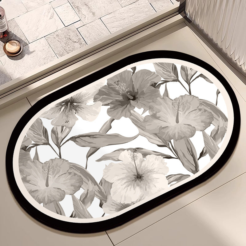 Textured Geometric Bath Mat Bowlift