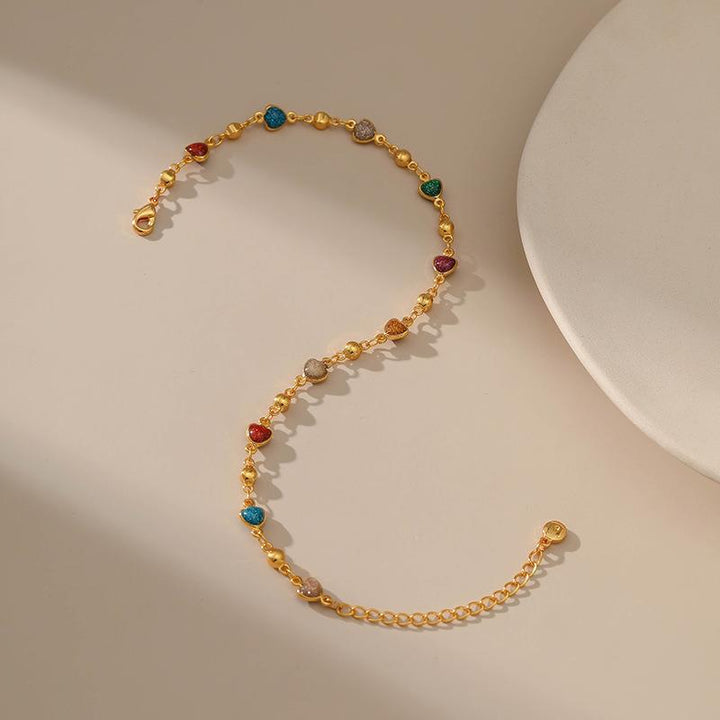 Heart Charm Anklet Bowlift