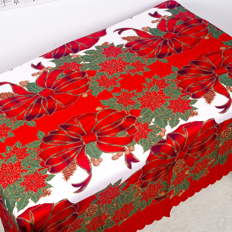 BowLift | Christmas Decorations Christmas Polyester Printed Tablecloth Christmas Tablecloth
