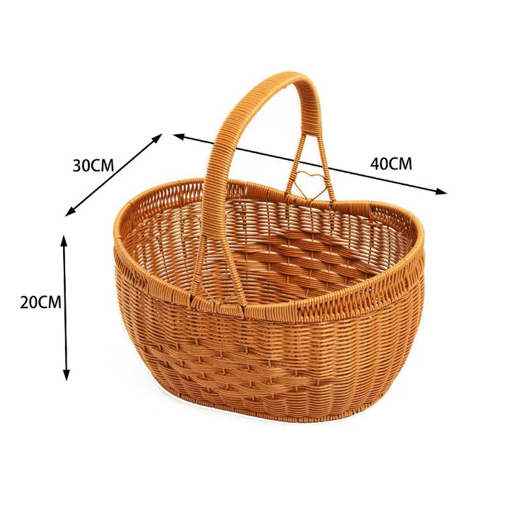 Ladies braided shopping basket with heart detail Bowlift