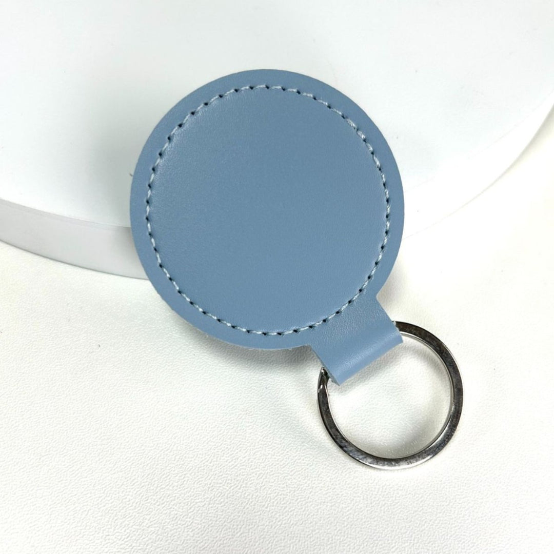 Premium Leather Round Keychain Bowlift