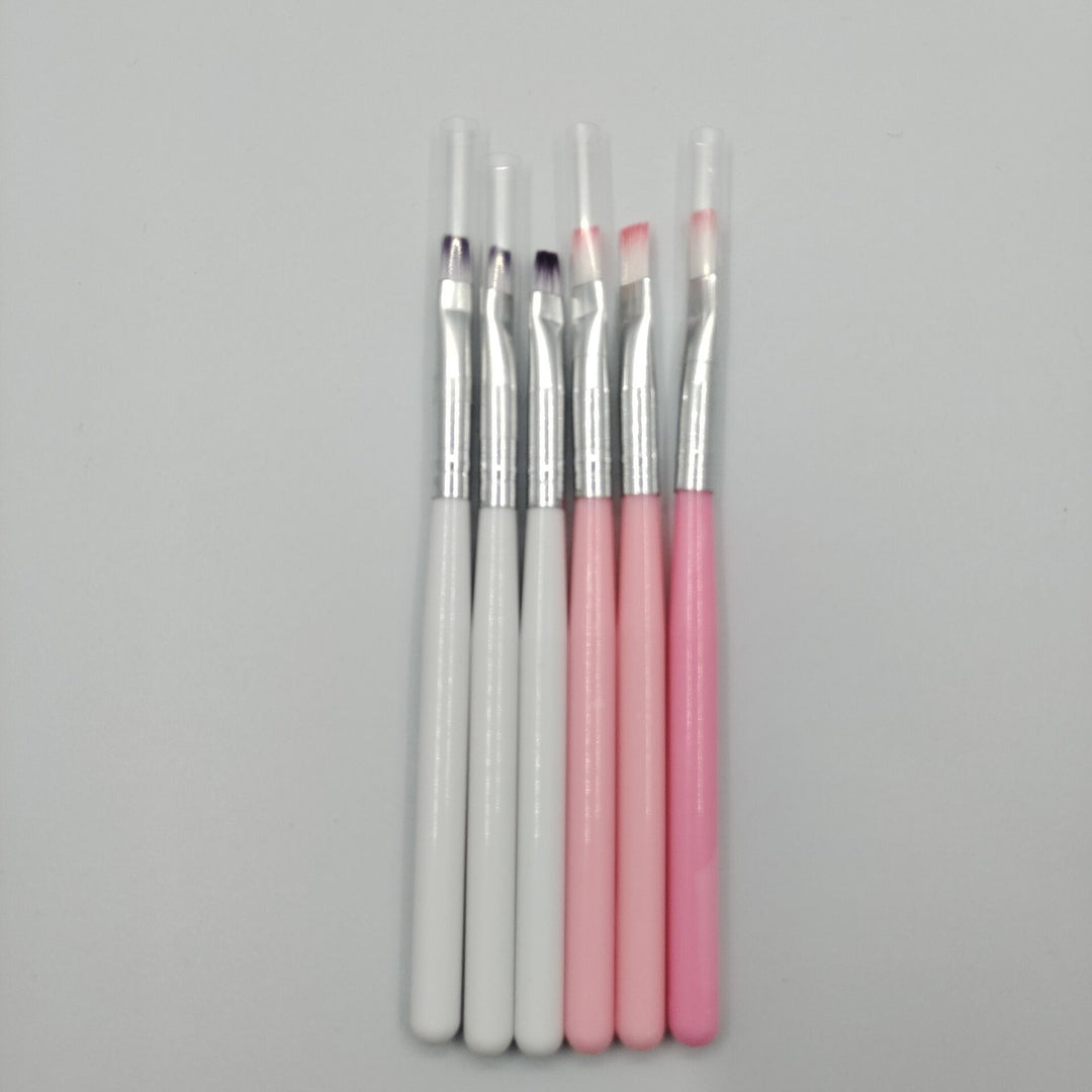Precision Nail Art Flat Brush Bowlift