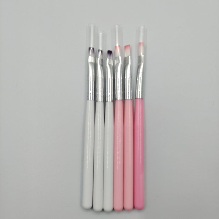 Precision Nail Art Flat Brush Bowlift