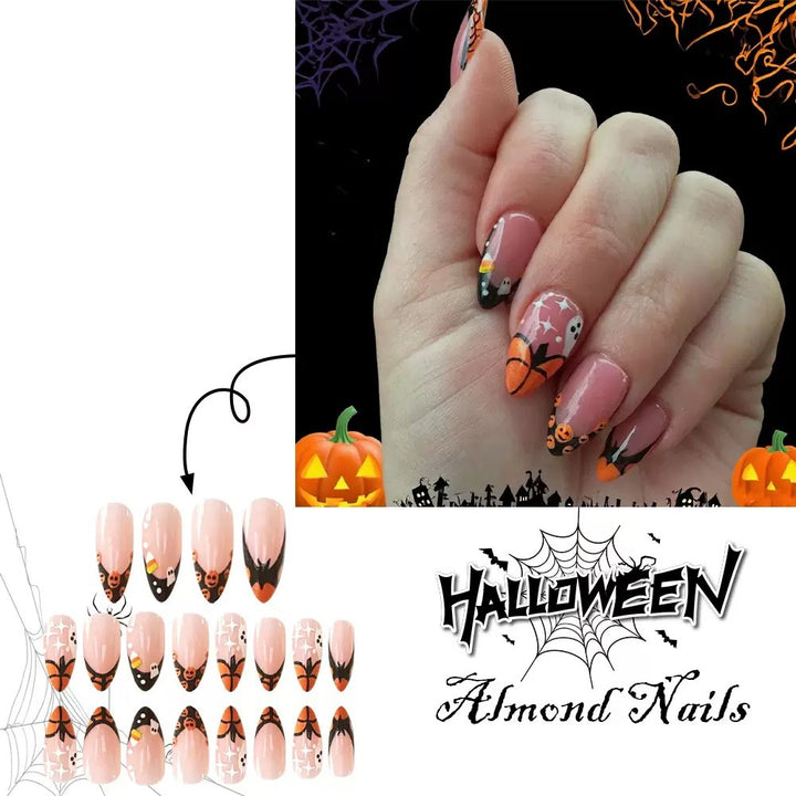 Nail art set with creative Halloween designs Bowlift