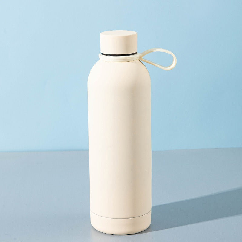 Ladies stylish stainless steel drinking bottle with innovative closure Bowlift