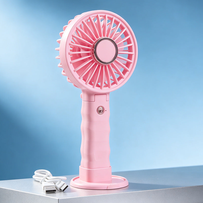 Women portable hand fan with flexible design and USB charging function Bowlift