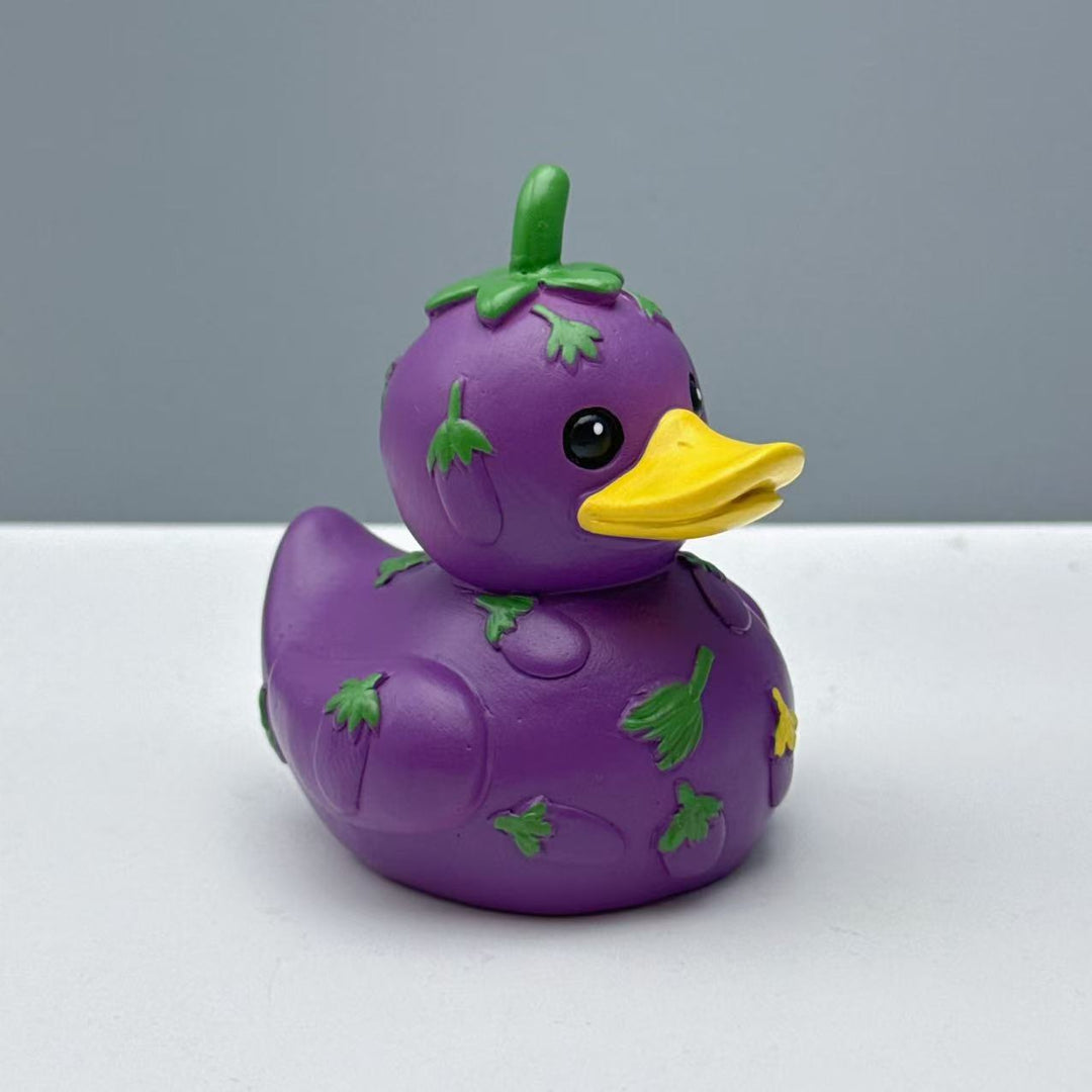 Funny rubber duck with vegetable motif Bowlift