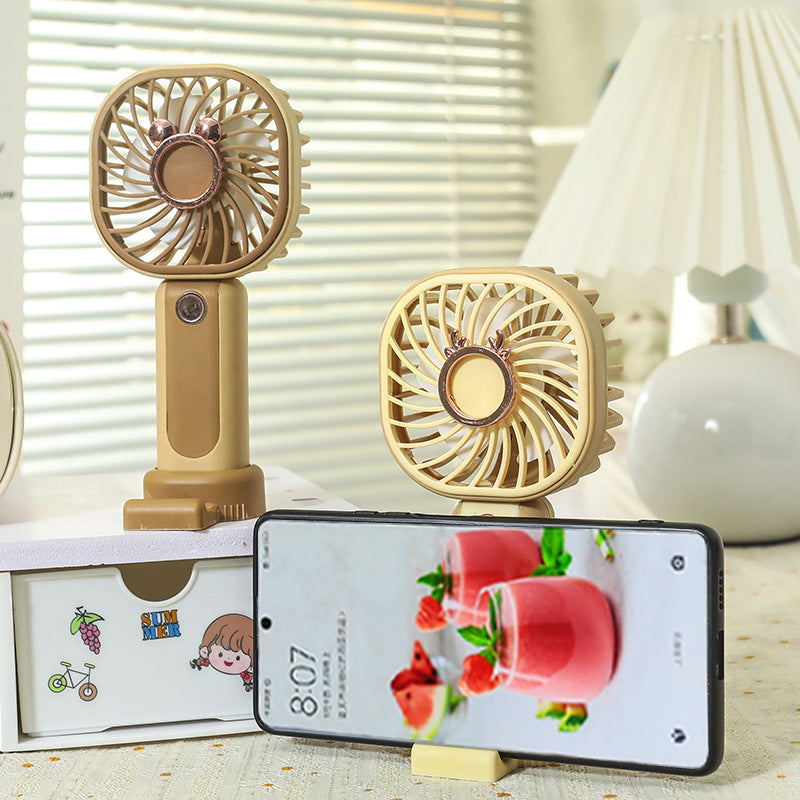 Ladies Portable Mini USB Fan with Flexible Head Rotation Bowlift