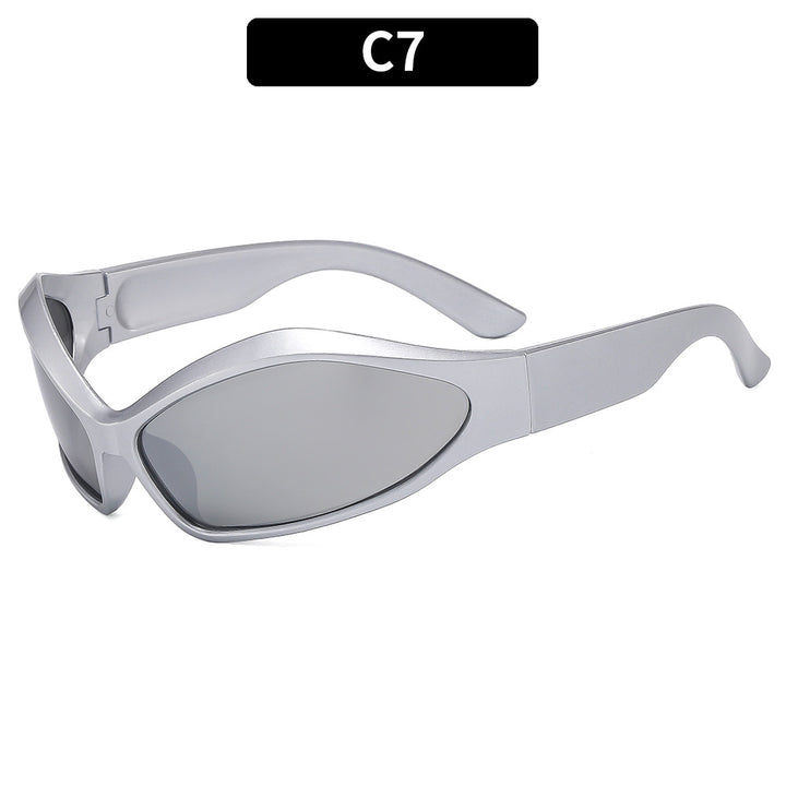 Retro-Inspired Protective Shield Sunglasses