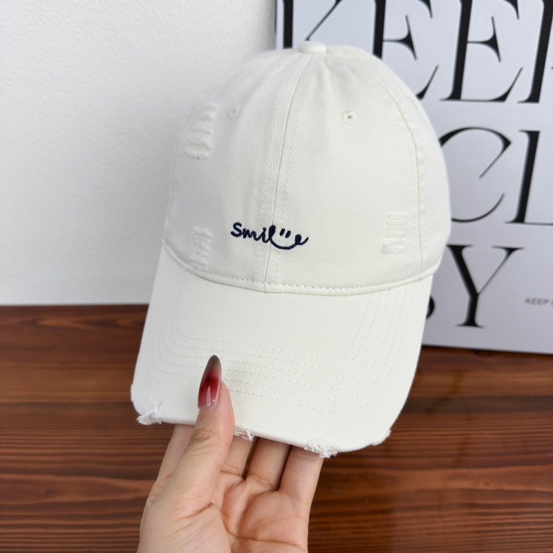 Women's Distressed Cotton Baseball Cap Bowlift 1784270843