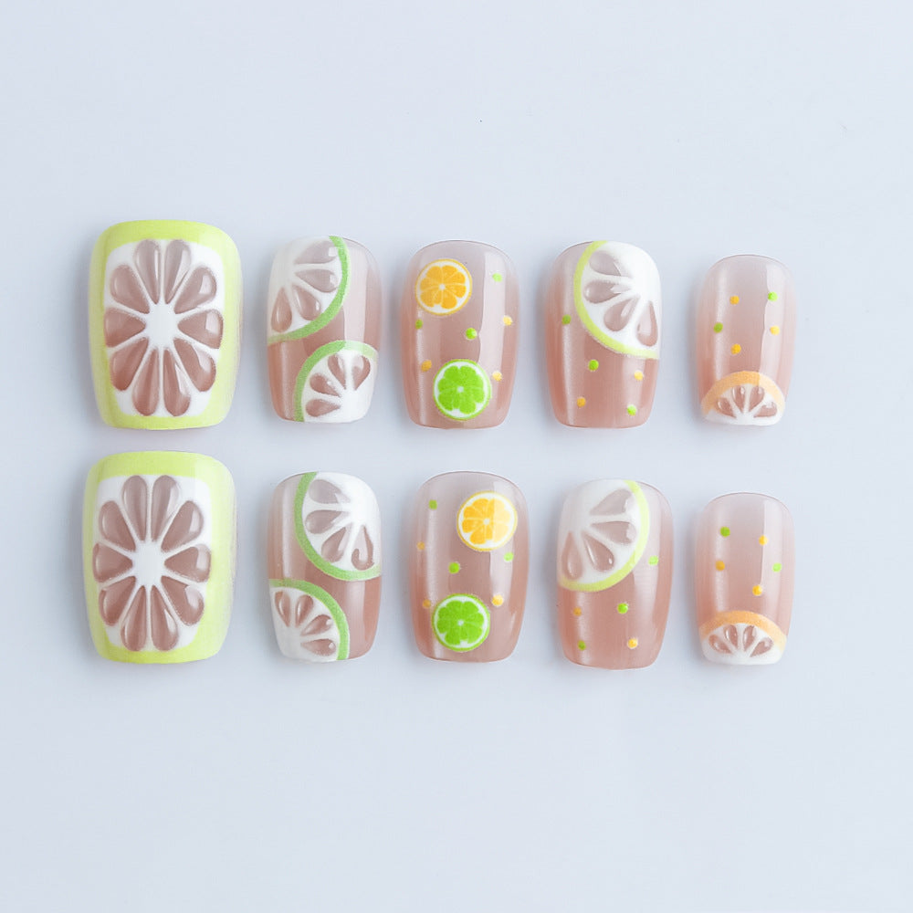 Tropical Fruit-Themed Press-On Nails Bowlift