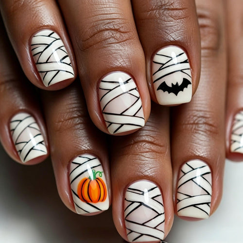Halloween Artificial Nails with Creepy Designs Bowlift
