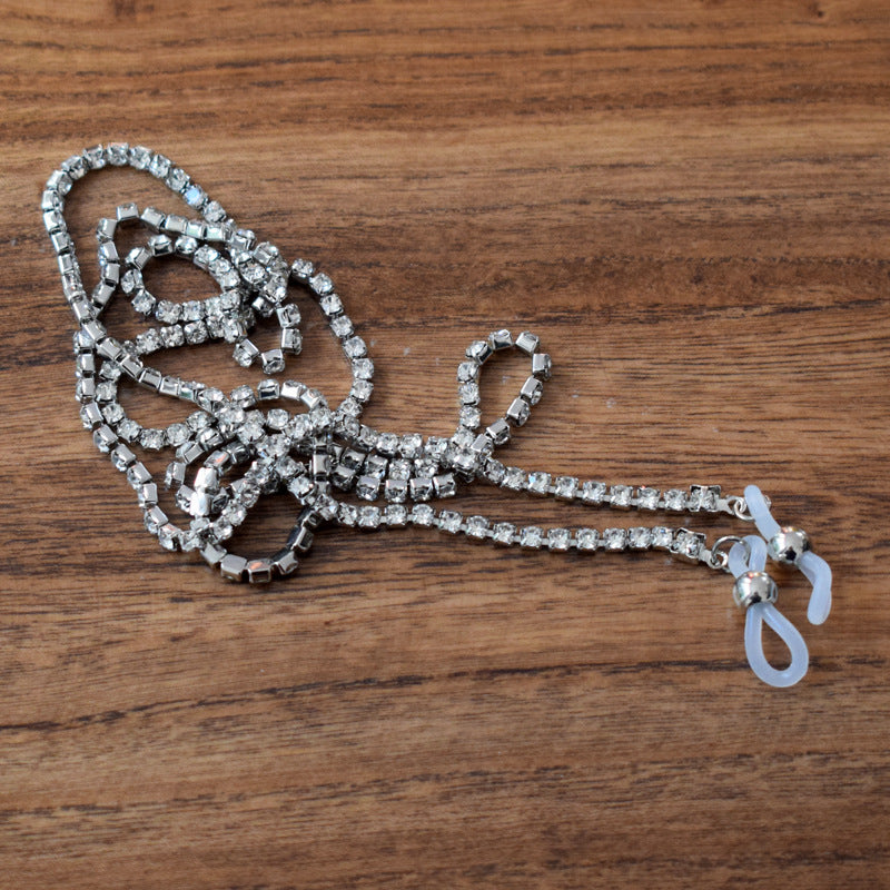 Glamorous Crystal-Accented Eyewear Chain Bowlift