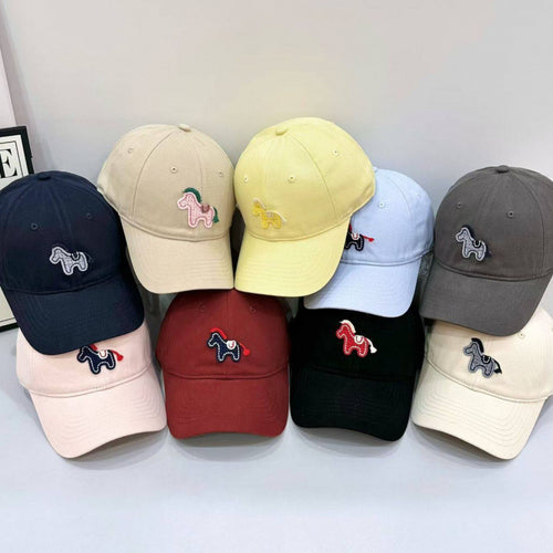 Women's Playful Embroidered Pony Baseball Cap Bowlift