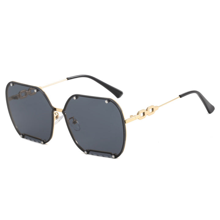 Women's elegant hexagonal designer sunglasses with luxurious accents Bowlift
