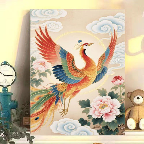 Mythical Phoenix Canvas Art Bowlift