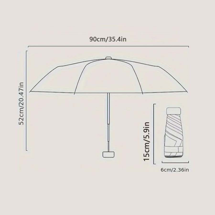 Compact foldable high UV protection travel umbrella with portable carrying case Bowlift