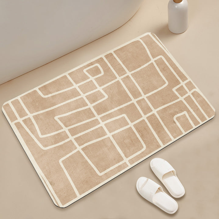 Unisex Stylish Geometric Pattern Bath Mat Bowlift