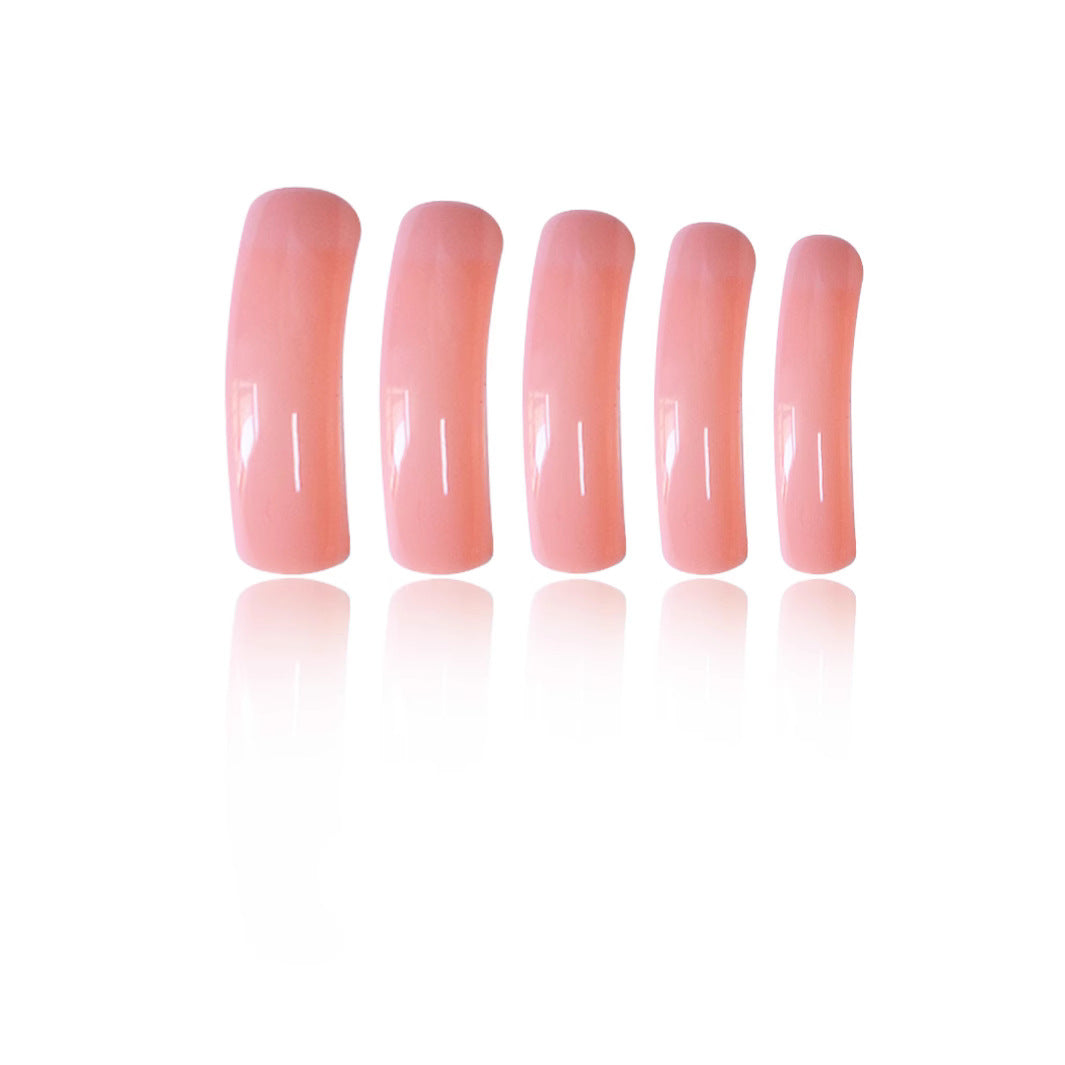 Glossy Long-Length Press-On Nail Set Bowlift